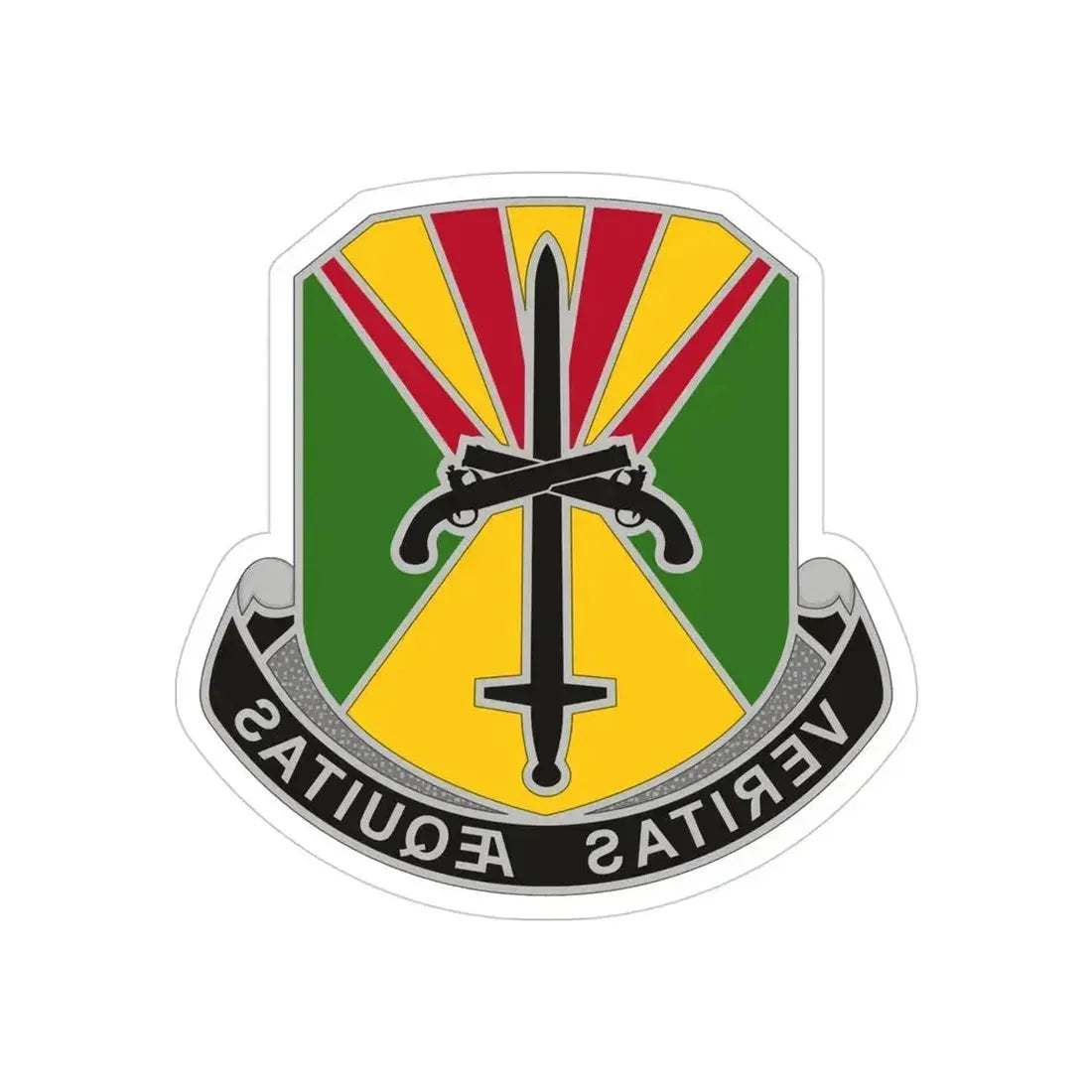 850 Military Police Battalion (U.S. Army) REVERSE PRINT Transparent Die-Cut STICKER 4 Inch Die-Cut Transparent - The Sticker Space