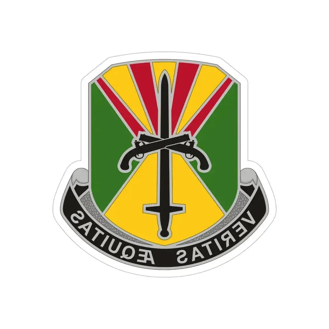 850 Military Police Battalion (U.S. Army) REVERSE PRINT Transparent Die-Cut STICKER 5 Inch Die-Cut Transparent - The Sticker Space