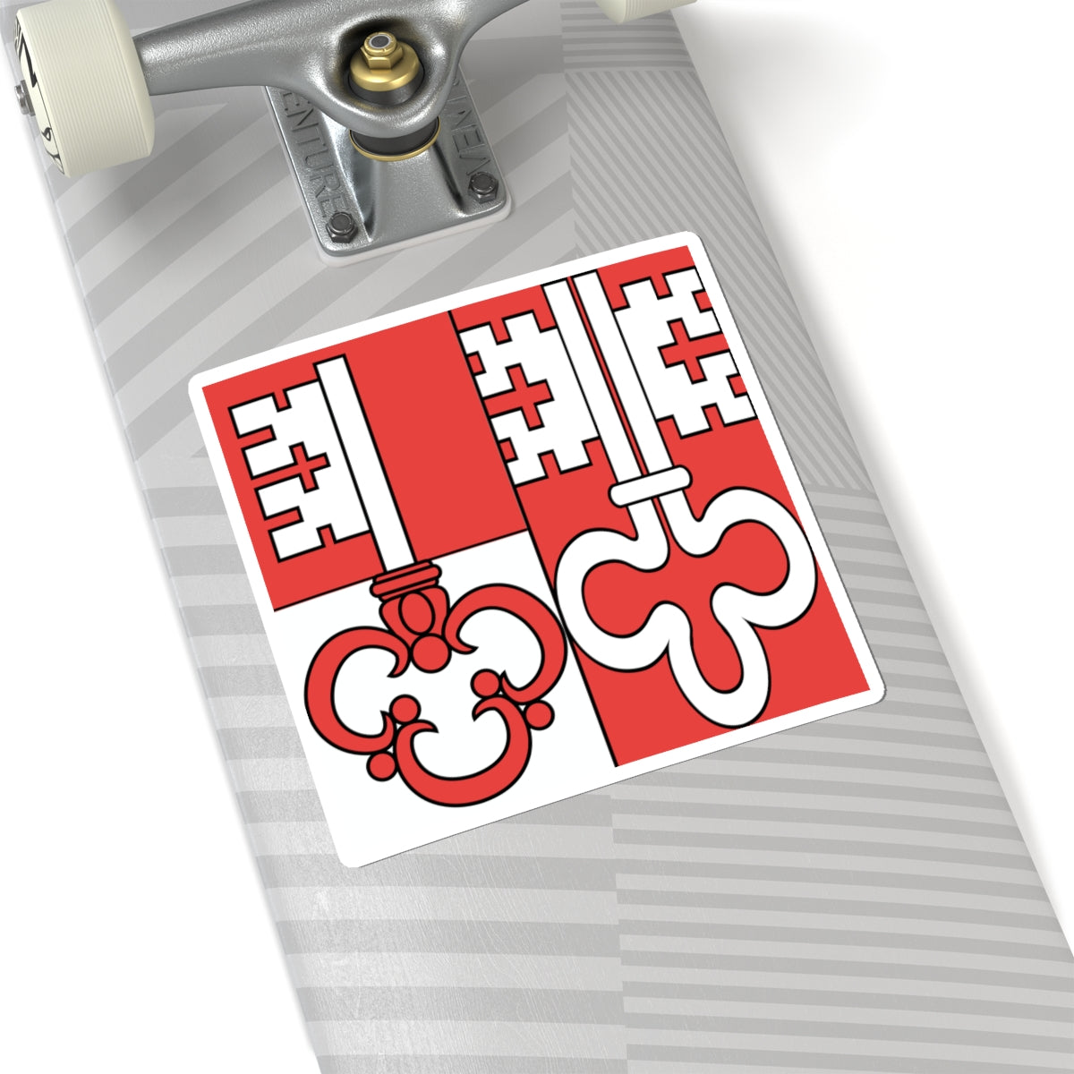 Flag of Canton of Unterwalden (Switzerland) STICKER Vinyl Kiss-Cut Decal