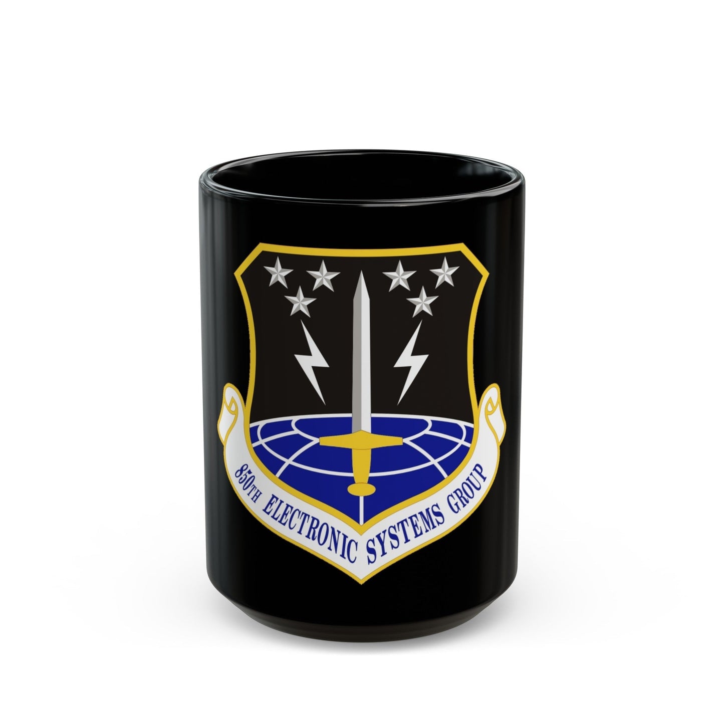 850th Electronic Systems Group (U.S. Air Force) Black Coffee Mug-15oz-The Sticker Space