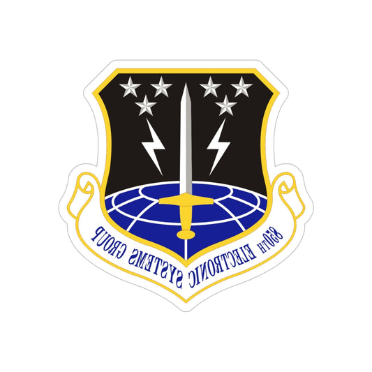 850th Electronic Systems Group (U.S. Air Force) REVERSE PRINT Transparent STICKER-6" × 6"-The Sticker Space