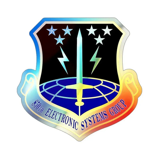 850th Electronic Systems Group (U.S. Air Force) Holographic STICKER Die-Cut Vinyl Decal 6 Inch Holographic - The Sticker Space