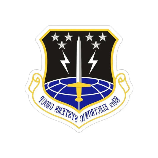 850th Electronic Systems Group (U.S. Air Force) REVERSE PRINT Transparent Die-Cut STICKER 6 Inch Die-Cut Transparent - The Sticker Space