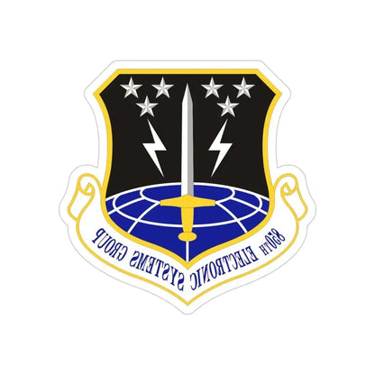 850th Electronic Systems Group (U.S. Air Force) REVERSE PRINT Transparent Die-Cut STICKER - The Sticker Space