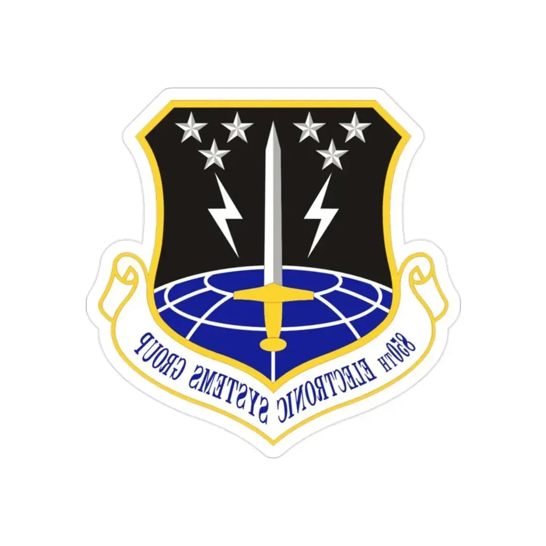 850th Electronic Systems Group (U.S. Air Force) REVERSE PRINT Transparent Die-Cut STICKER - The Sticker Space
