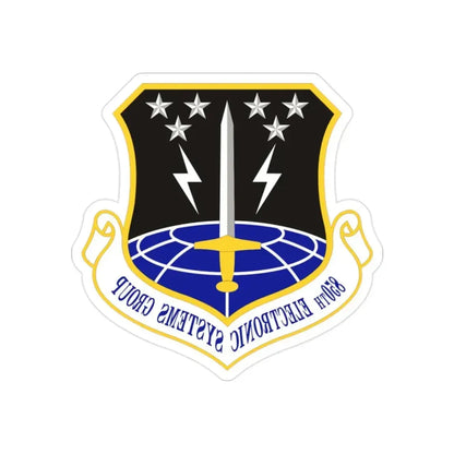 850th Electronic Systems Group (U.S. Air Force) REVERSE PRINT Transparent Die-Cut STICKER - The Sticker Space