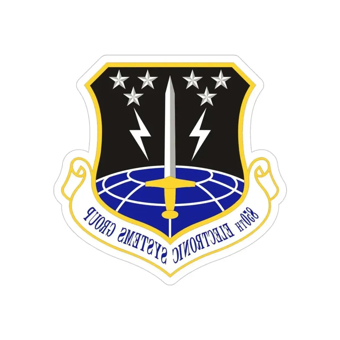 850th Electronic Systems Group (U.S. Air Force) REVERSE PRINT Transparent Die-Cut STICKER - The Sticker Space