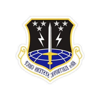 850th Electronic Systems Group (U.S. Air Force) REVERSE PRINT Transparent Die-Cut STICKER - The Sticker Space