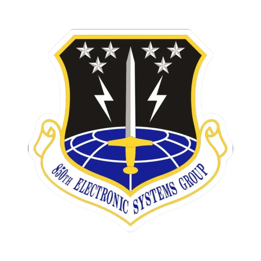850th Electronic Systems Group (U.S. Air Force) STICKER Vinyl Kiss-Cut Decal 2 Inch White - The Sticker Space