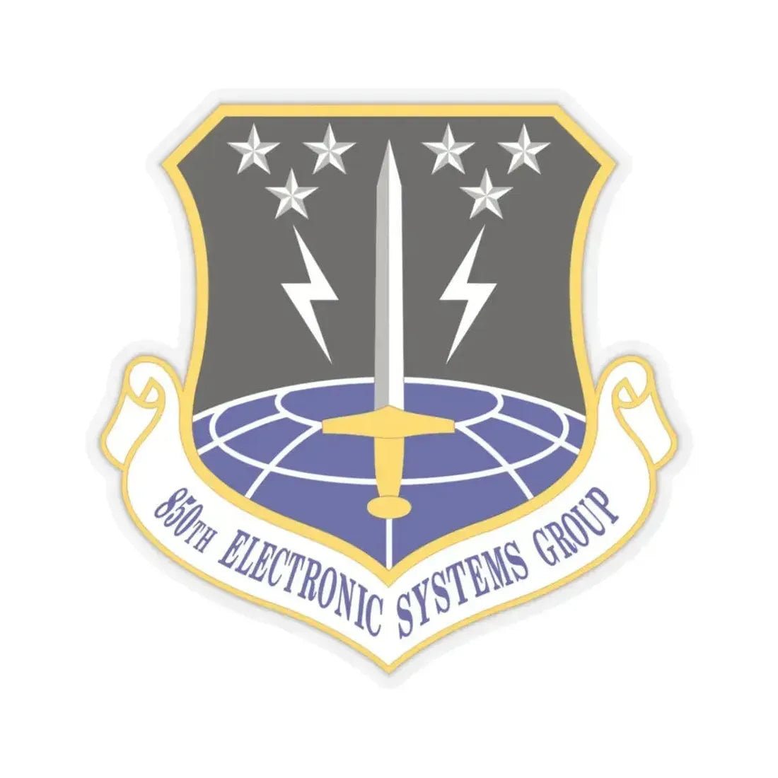 850th Electronic Systems Group (U.S. Air Force) STICKER Vinyl Kiss-Cut Decal 3 Inch Transparent - The Sticker Space