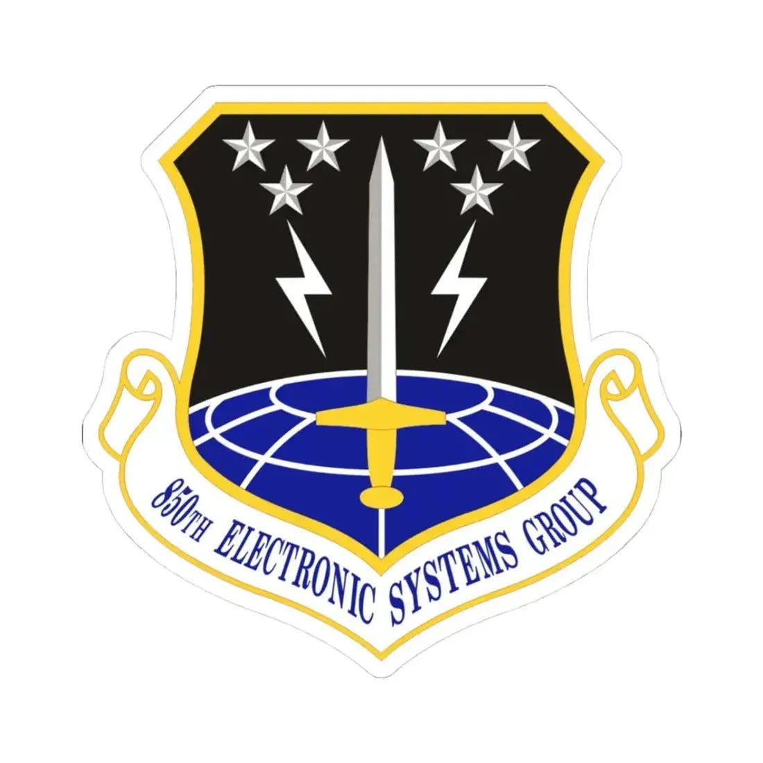 850th Electronic Systems Group (U.S. Air Force) STICKER Vinyl Kiss-Cut Decal 3 Inch White - The Sticker Space