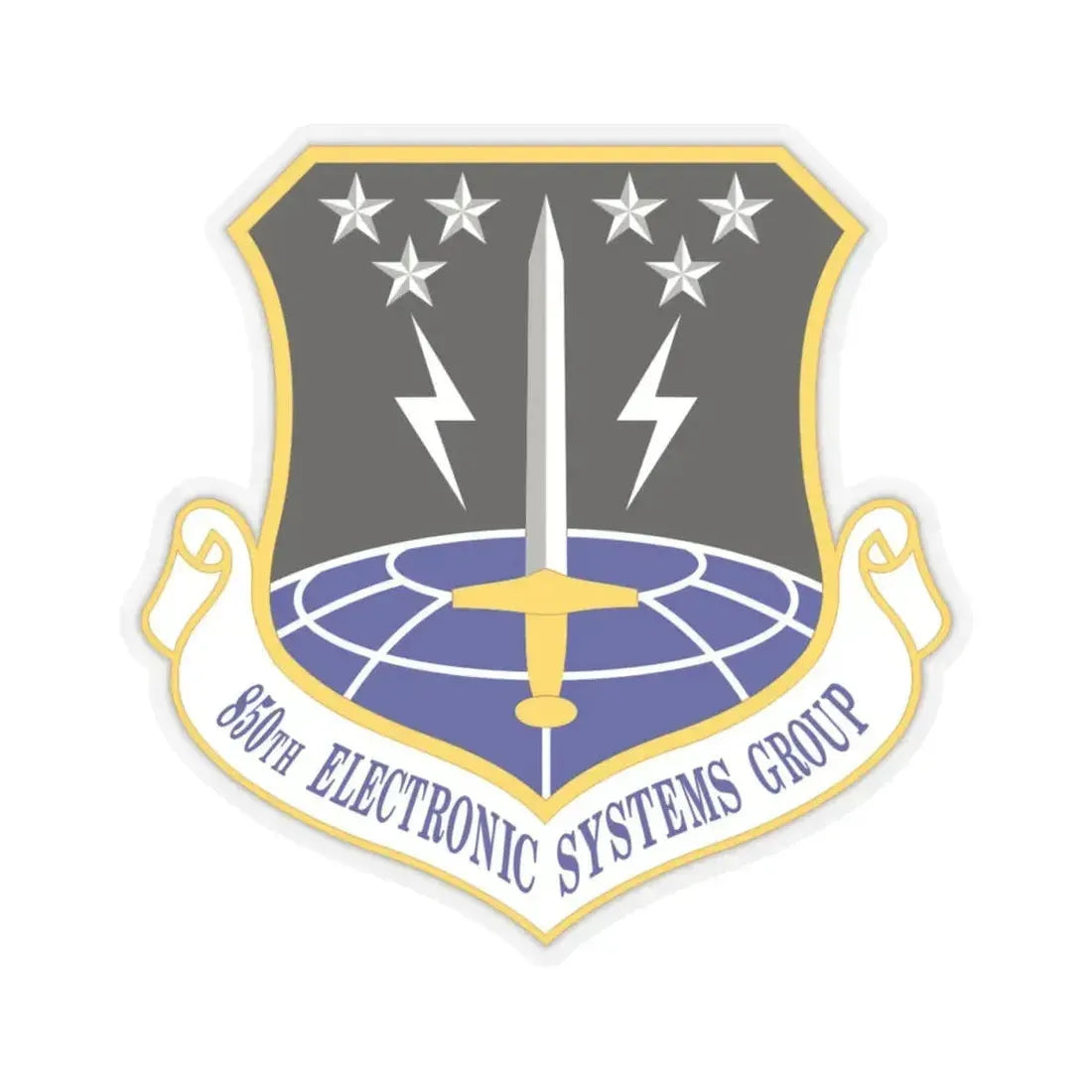 850th Electronic Systems Group (U.S. Air Force) STICKER Vinyl Kiss-Cut Decal 4 Inch Transparent - The Sticker Space
