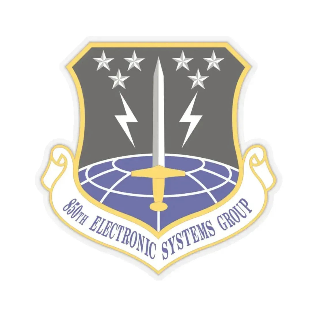 850th Electronic Systems Group (U.S. Air Force) STICKER Vinyl Kiss-Cut Decal 6 Inch Transparent - The Sticker Space
