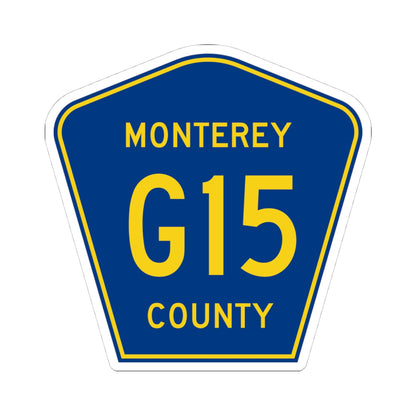 Monterey County G15 (California) (Road Sign) STICKER Vinyl Kiss-Cut Decal