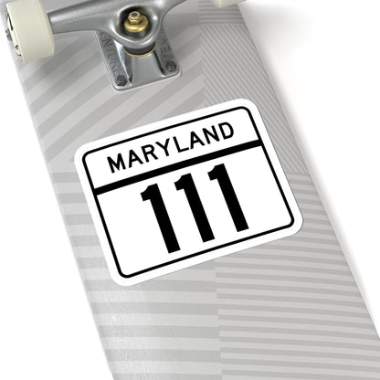 MD Route 111 (Maryland) (Road Sign) STICKER Vinyl Kiss-Cut Decal