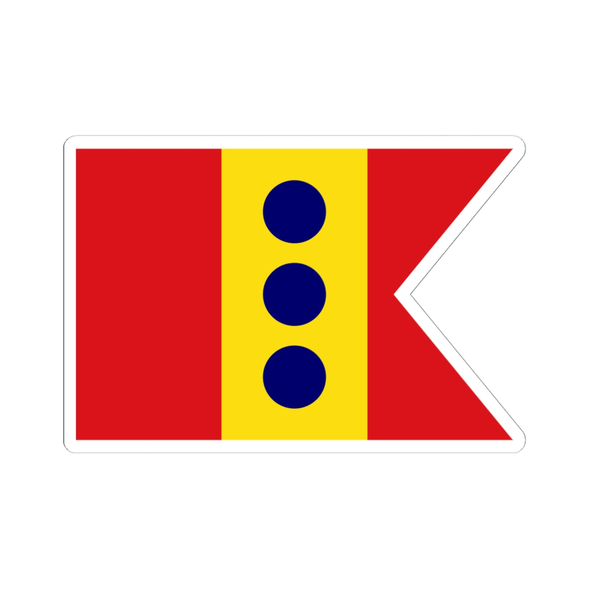 Flag of Lieutenant General Spain 1923-1931 1938-1977 (Spain) STICKER Vinyl Kiss-Cut Decal