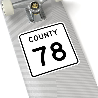 County 78 square (Minnesota) (Road Sign) STICKER Vinyl Kiss-Cut Decal