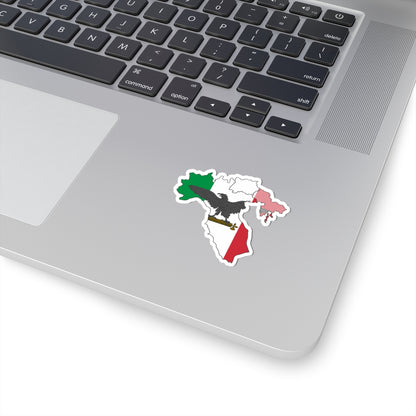 Flag map of the Italian Social Republic (Italy) STICKER Vinyl Kiss-Cut Decal