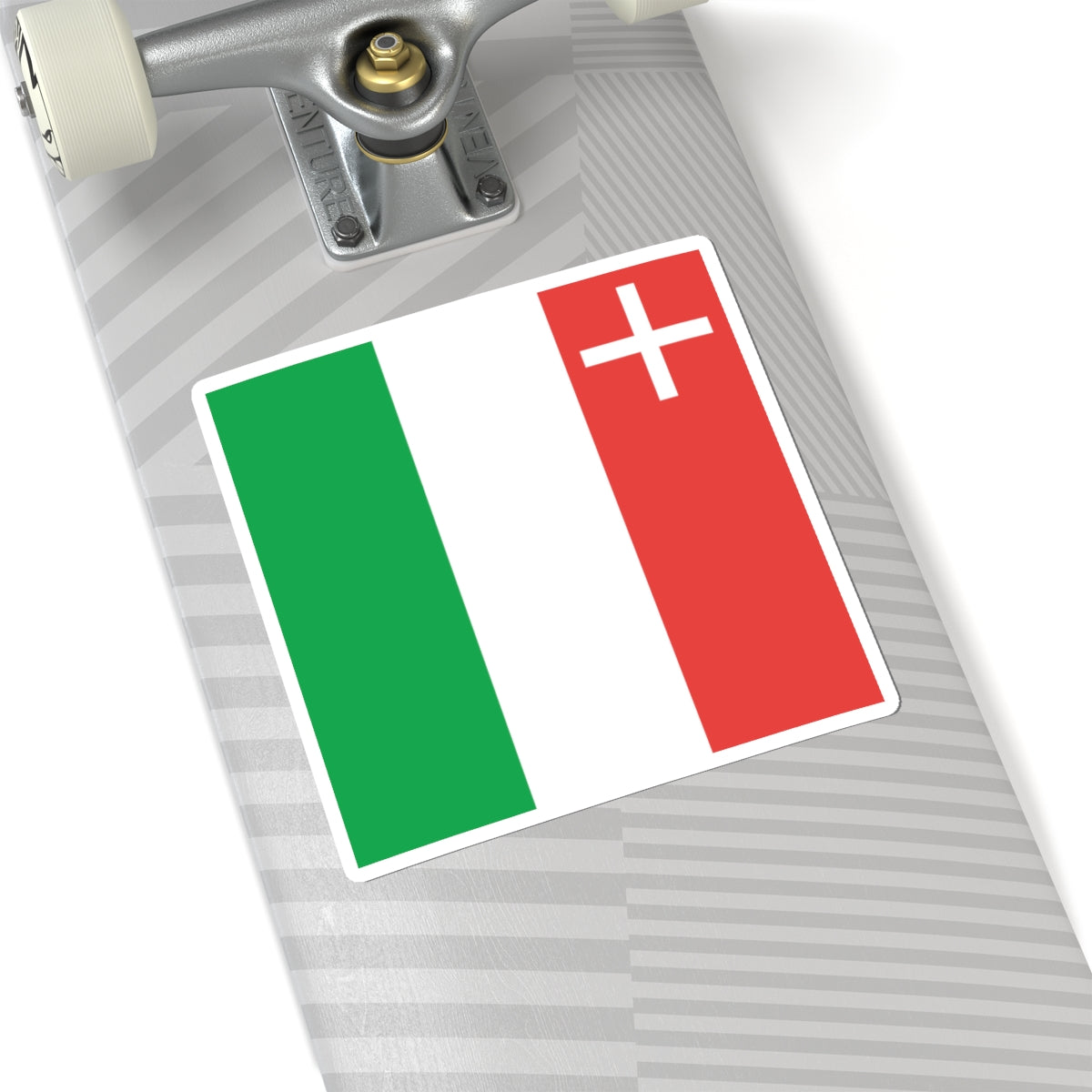 Flag of Canton of Neuchatel (Switzerland) STICKER Vinyl Kiss-Cut Decal