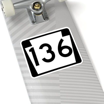 PA-136 (Pennsylvania) (Road Sign) STICKER Vinyl Kiss-Cut Decal
