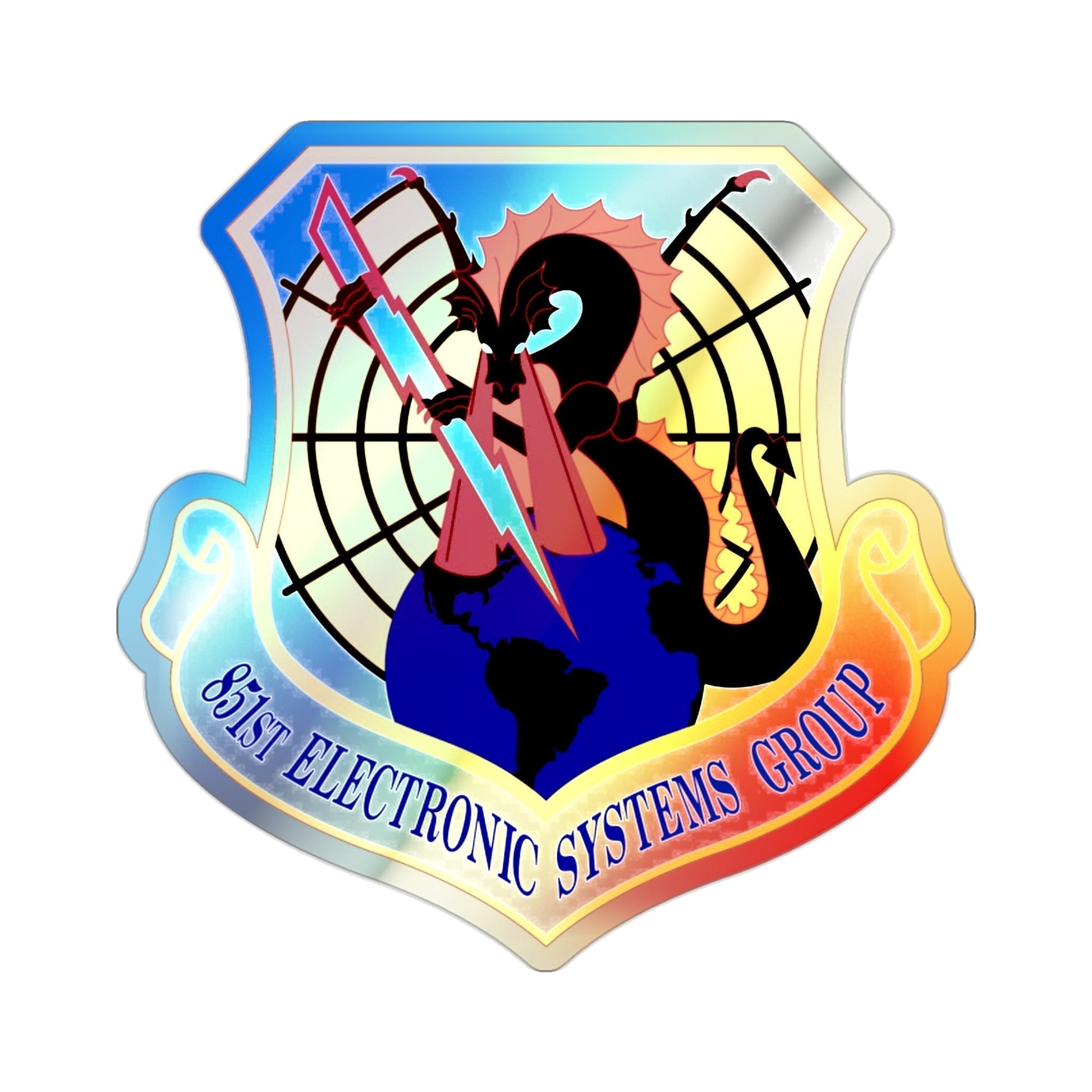 851st Electronic Systems Group (U.S. Air Force) Holographic STICKER Die-Cut Vinyl Decal-2 Inch-The Sticker Space