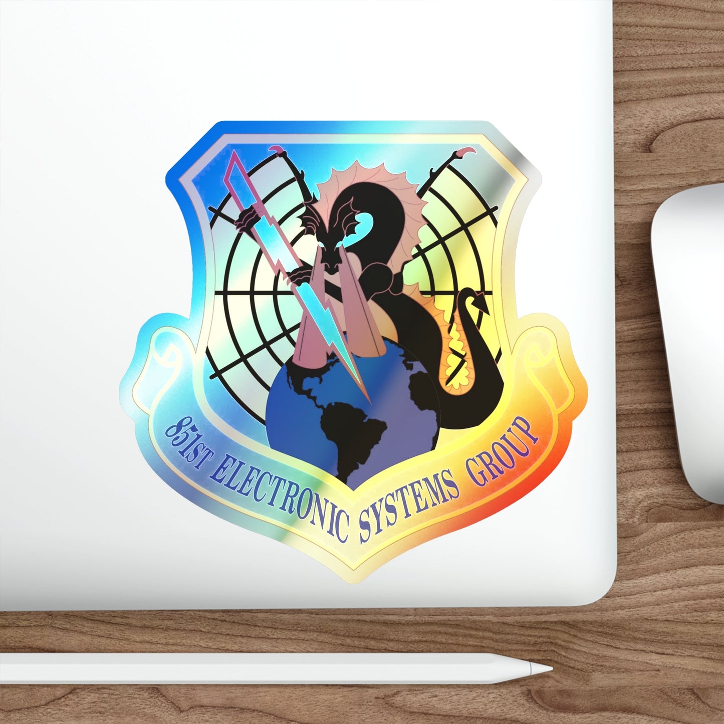 851st Electronic Systems Group (U.S. Air Force) Holographic STICKER Die-Cut Vinyl Decal-The Sticker Space