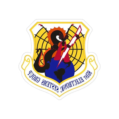 851st Electronic Systems Group (U.S. Air Force) REVERSE PRINT Transparent Die-Cut STICKER - The Sticker Space