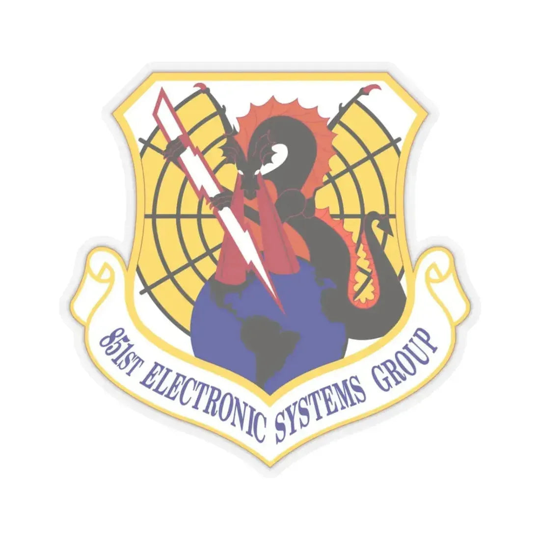 851st Electronic Systems Group (U.S. Air Force) STICKER Vinyl Kiss-Cut Decal 3 Inch Transparent - The Sticker Space