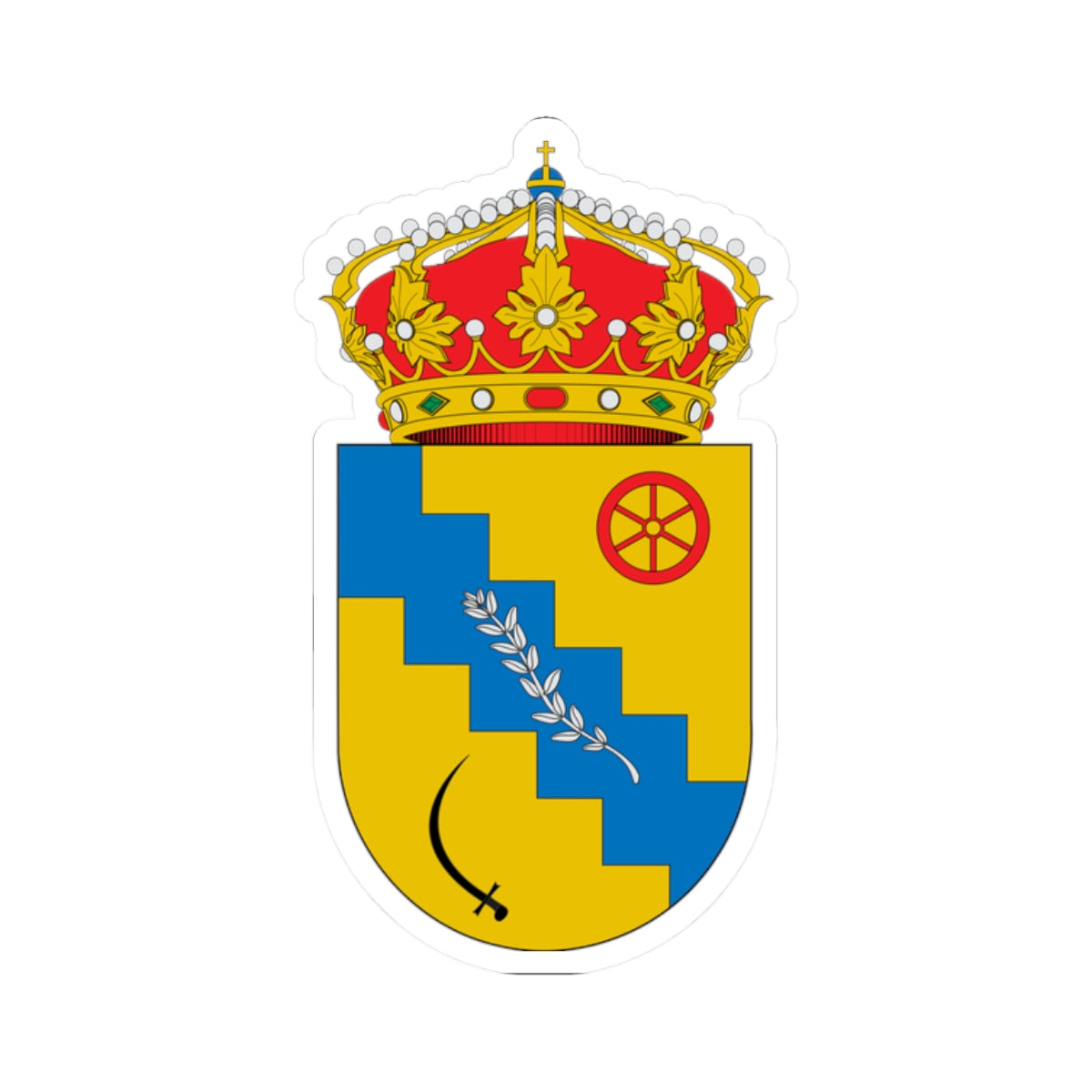 Escudo de Lagata (Spain) (Coat of Arms) STICKER Vinyl Kiss-Cut Decal
