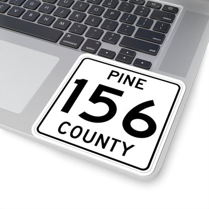 Pine County Route 156 MN (Minnesota) (Road Sign) STICKER Vinyl Kiss-Cut Decal