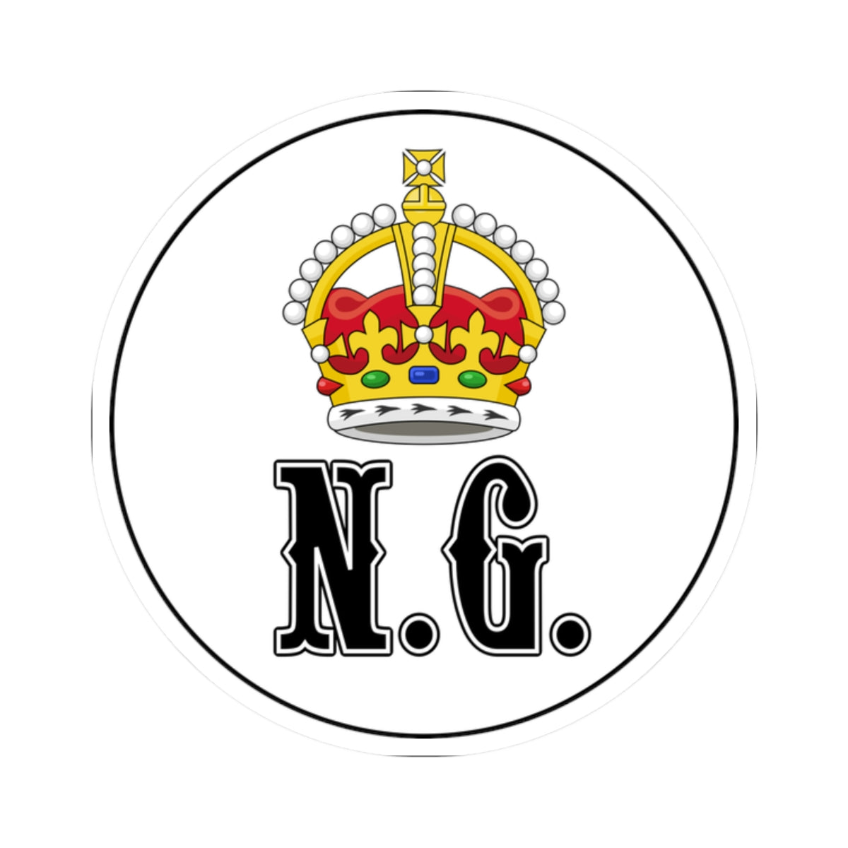 Badge of the New Guinea Protectorate 1884-1888 (Guinea) (Coat of Arms) STICKER Vinyl Kiss-Cut Decal