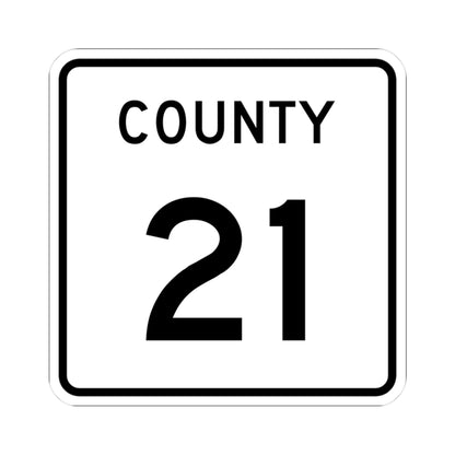 County 21 square (Minnesota) (Road Sign) STICKER Vinyl Kiss-Cut Decal