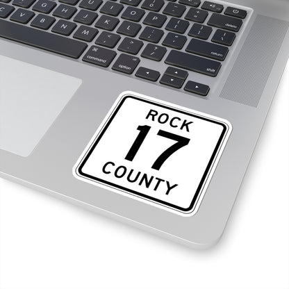 Rock County Route 17 MN (Minnesota) (Road Sign) STICKER Vinyl Kiss-Cut Decal