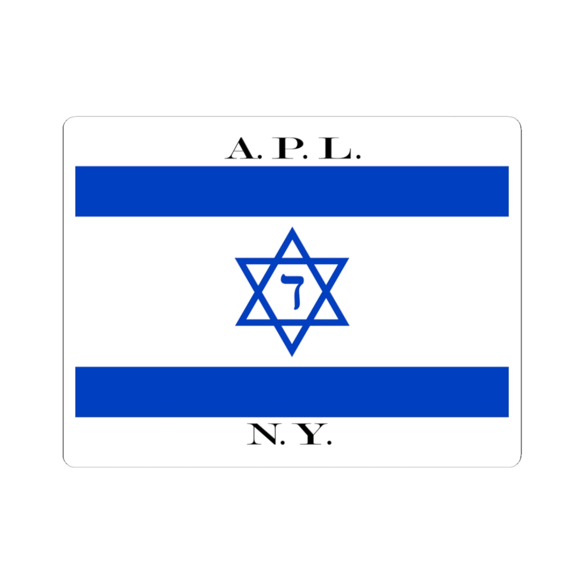 American Palestine Line house flag (Israel) STICKER Vinyl Kiss-Cut Decal