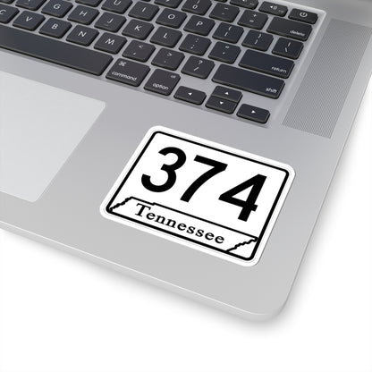 Tennessee 374 (Tennessee) (Road Sign) STICKER Vinyl Kiss-Cut Decal