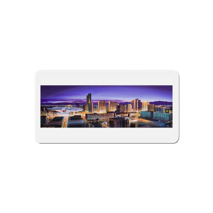 Cityscape (Magazine Illustration) Refrigerator Magnet-5" x 5"-Die-Cut-1 pc-The Sticker Space