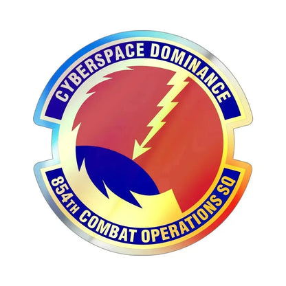 854 Combat Operations Squadron AFRC (U.S. Air Force) Holographic STICKER Die-Cut Vinyl Decal 4 Inch Holographic - The Sticker Space
