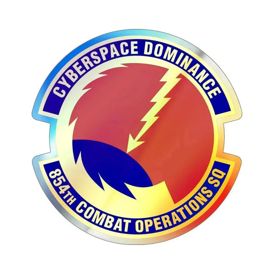 854 Combat Operations Squadron AFRC (U.S. Air Force) Holographic STICKER Die-Cut Vinyl Decal 6 Inch Holographic - The Sticker Space