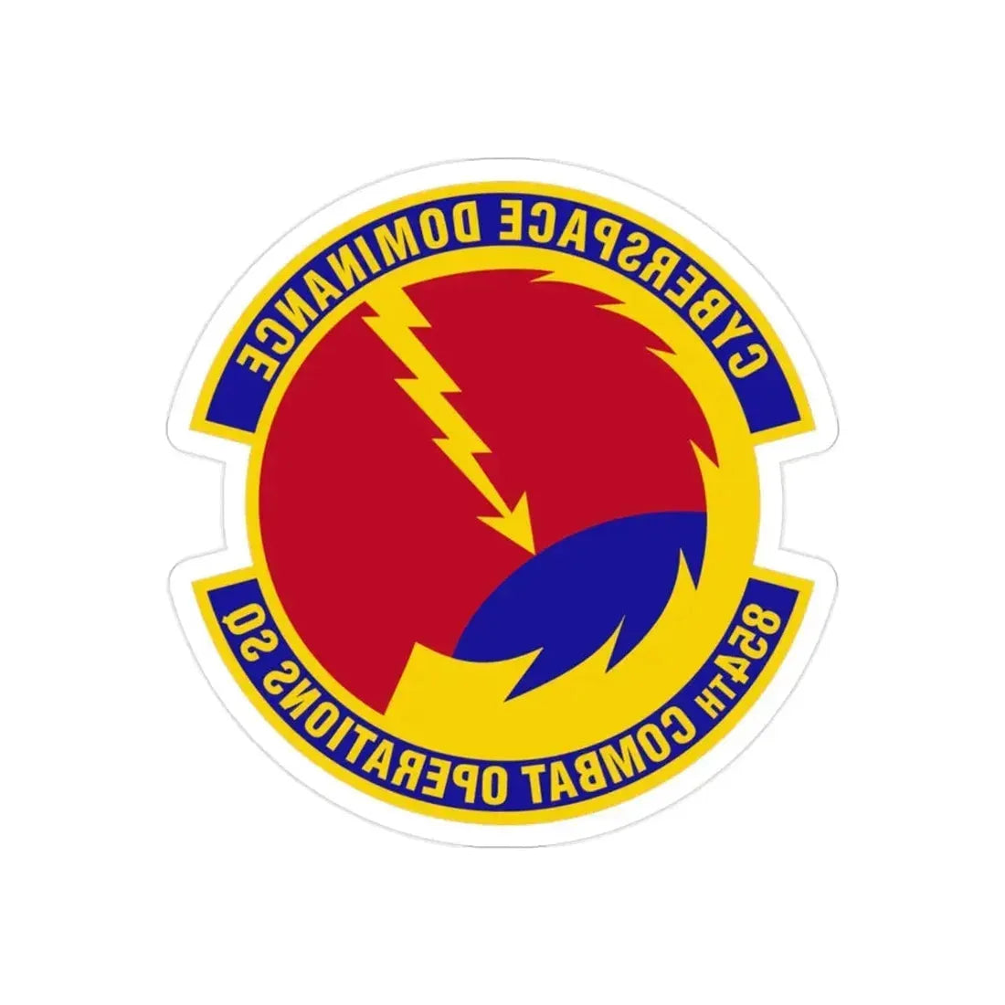 854 Combat Operations Squadron AFRC (U.S. Air Force) REVERSE PRINT Transparent Die-Cut STICKER - The Sticker Space
