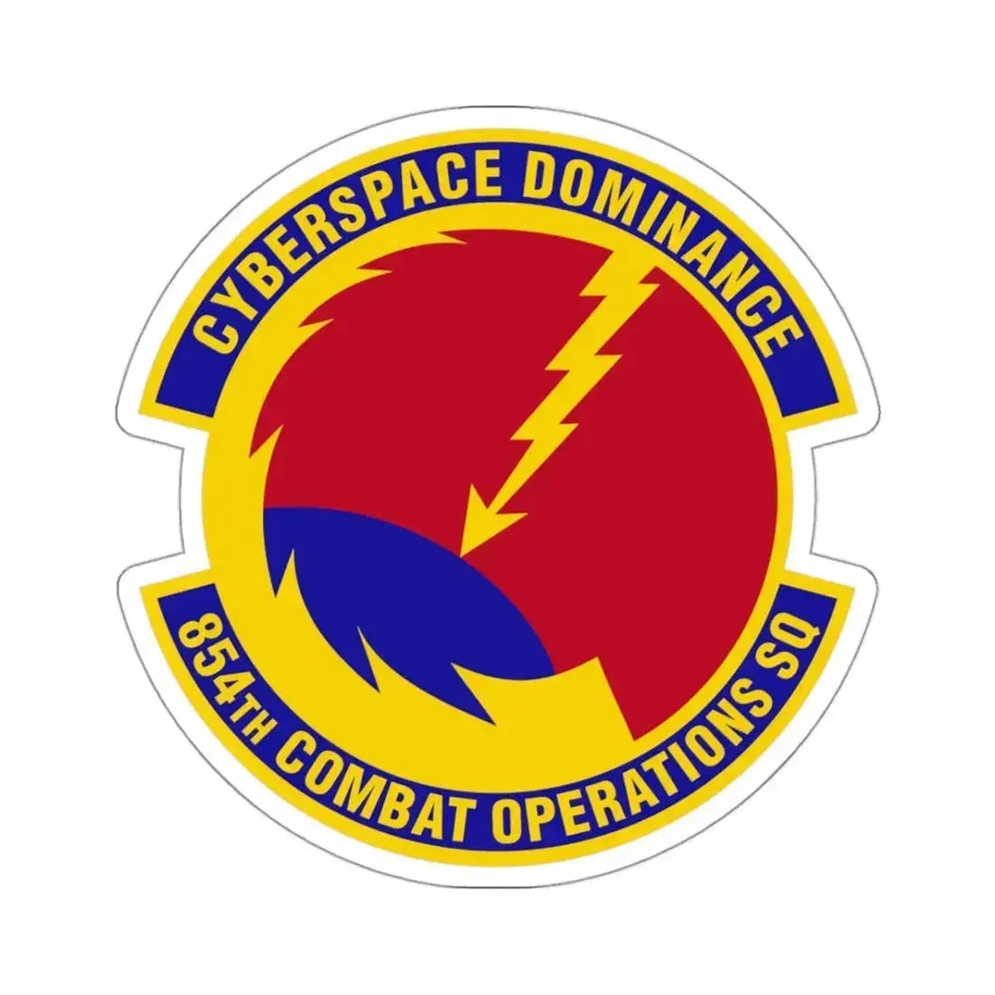 854 Combat Operations Squadron AFRC (U.S. Air Force) STICKER Vinyl Kiss-Cut Decal 3 Inch White - The Sticker Space