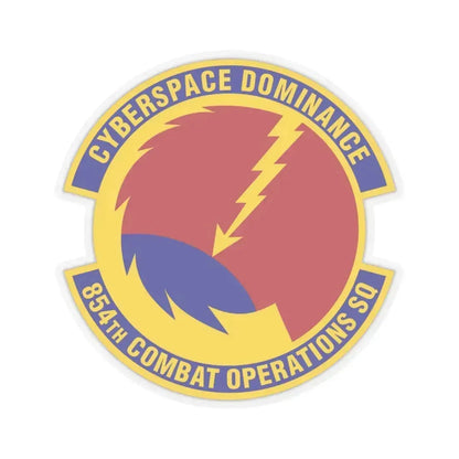 854 Combat Operations Squadron AFRC (U.S. Air Force) STICKER Vinyl Kiss-Cut Decal 4 Inch Transparent - The Sticker Space
