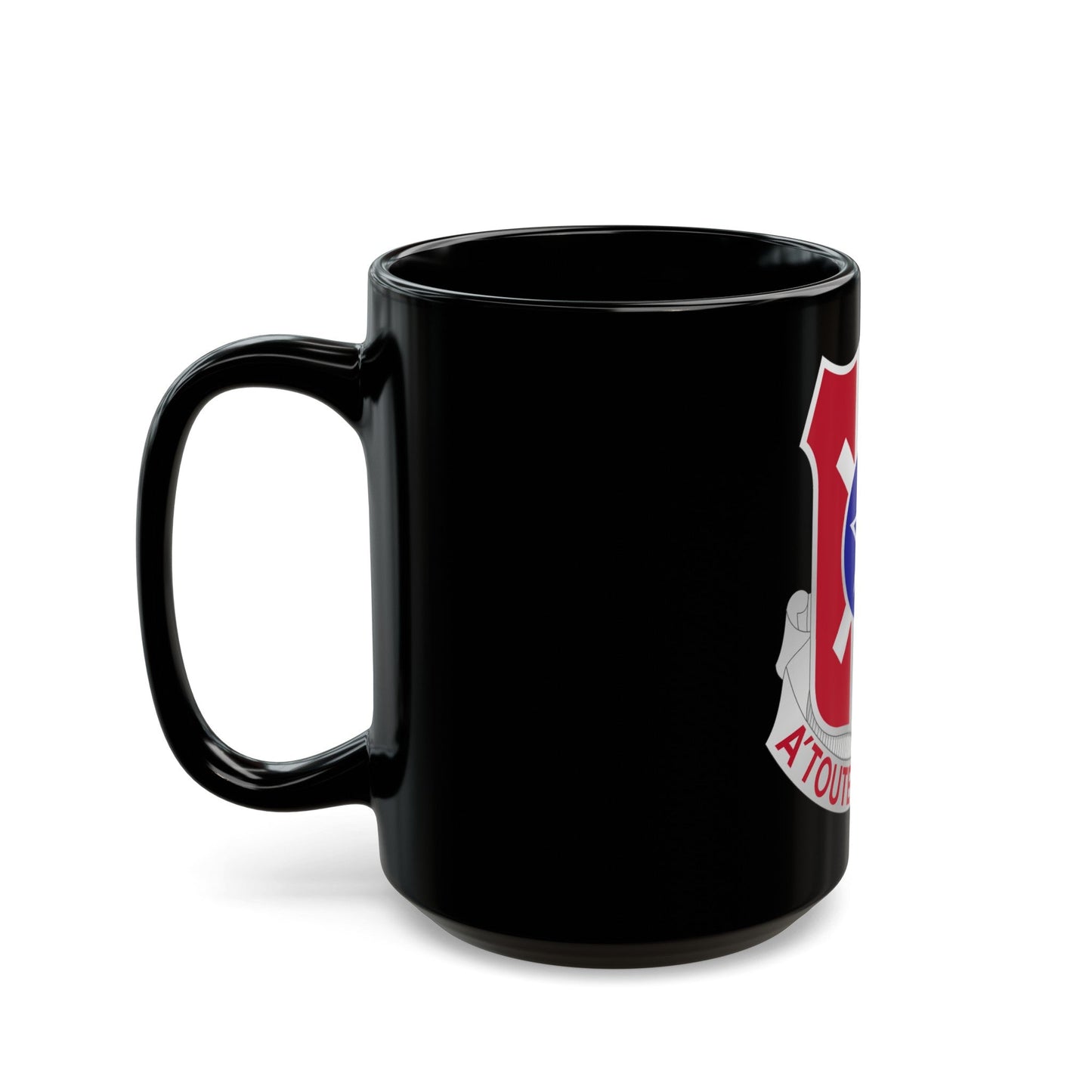 854 Engineer Battalion (U.S. Army) Black Coffee Mug-The Sticker Space