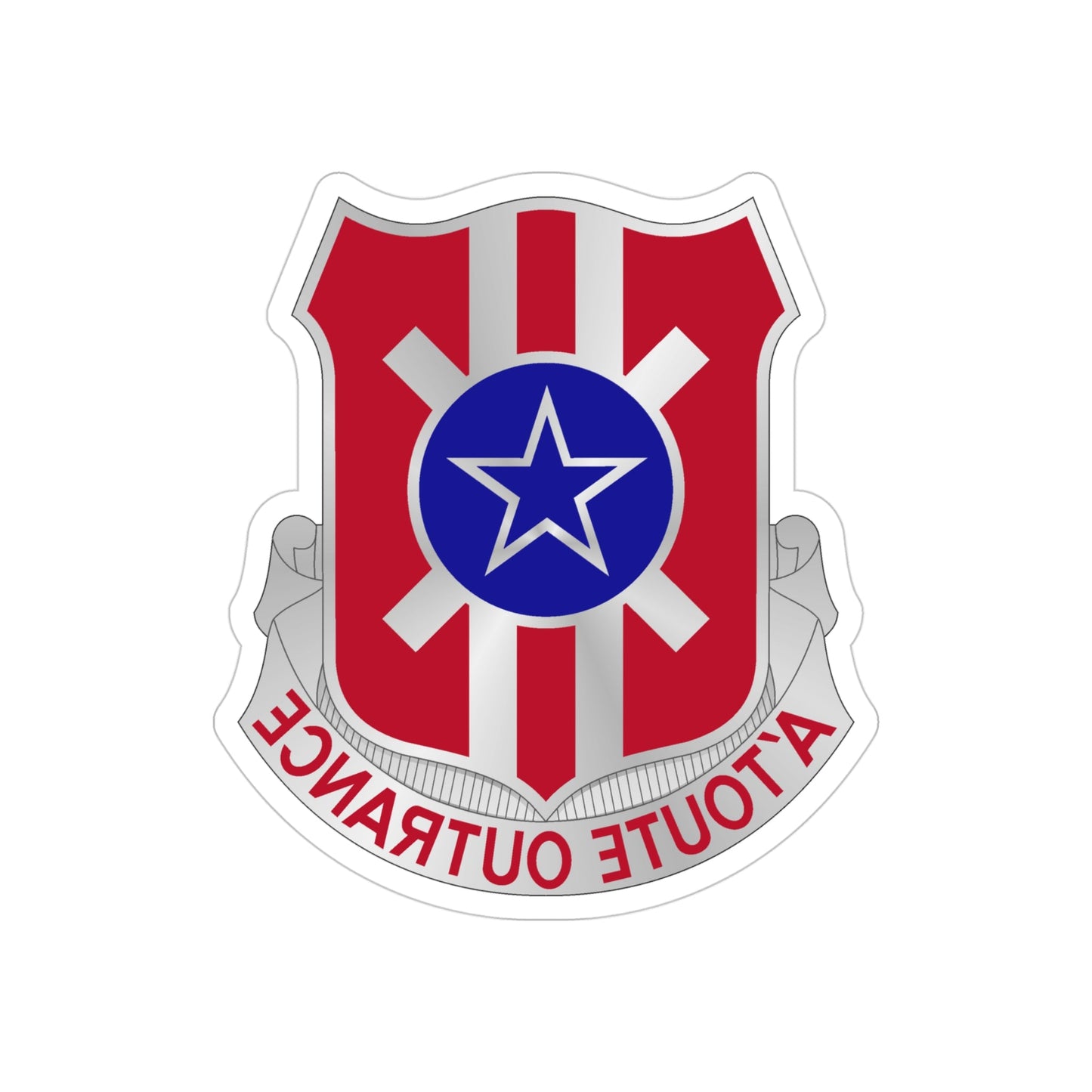 854 Engineer Battalion (U.S. Army) REVERSE PRINT Transparent STICKER-4" × 4"-The Sticker Space