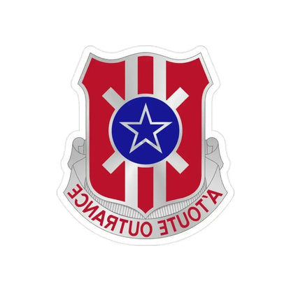 854 Engineer Battalion (U.S. Army) REVERSE PRINT Transparent Die-Cut STICKER 2 Inch Die-Cut Transparent - The Sticker Space