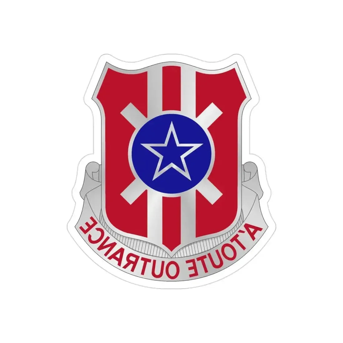 854 Engineer Battalion (U.S. Army) REVERSE PRINT Transparent Die-Cut STICKER 3 Inch Die-Cut Transparent - The Sticker Space