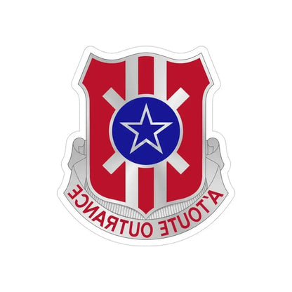 854 Engineer Battalion (U.S. Army) REVERSE PRINT Transparent Die-Cut STICKER 4 Inch Die-Cut Transparent - The Sticker Space