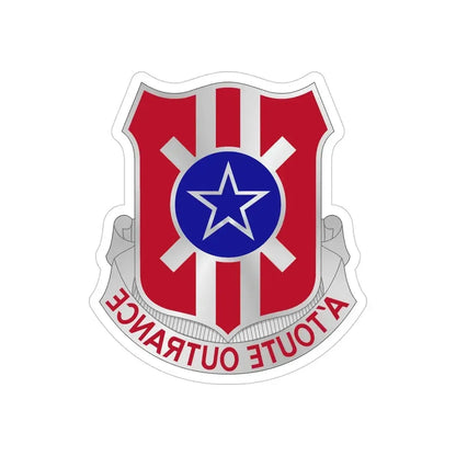 854 Engineer Battalion (U.S. Army) REVERSE PRINT Transparent Die-Cut STICKER 5 Inch Die-Cut Transparent - The Sticker Space