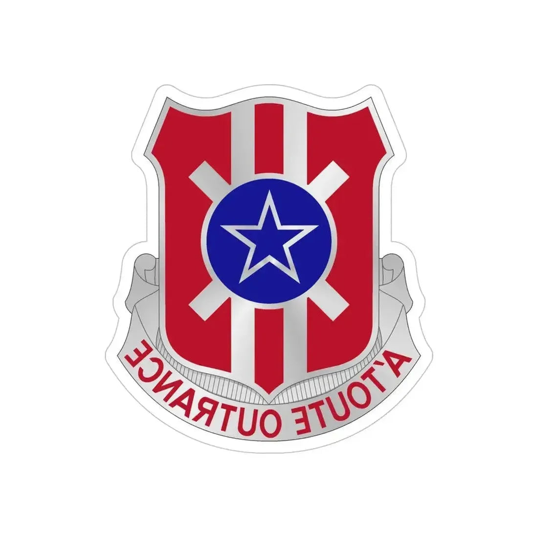 854 Engineer Battalion (U.S. Army) REVERSE PRINT Transparent Die-Cut STICKER 6 Inch Die-Cut Transparent - The Sticker Space