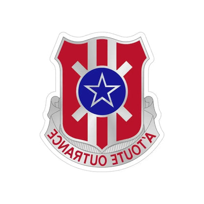 854 Engineer Battalion (U.S. Army) REVERSE PRINT Transparent Die-Cut STICKER 6 Inch Die-Cut Transparent - The Sticker Space
