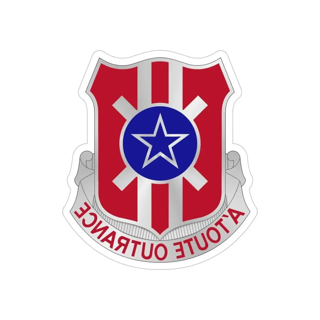 854 Engineer Battalion (U.S. Army) REVERSE PRINT Transparent Die-Cut STICKER - The Sticker Space